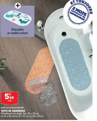 ALDI Home creation bathroom tapis de baignoire offre