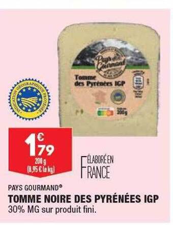ALDI Pays gourmand tomme noire des pyrénées igp offre