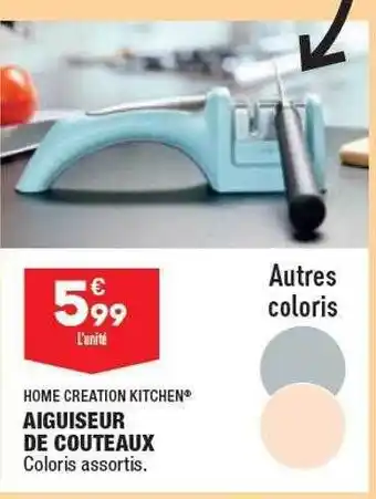 ALDI Home creation kitchen aiguiseur de couteaux offre