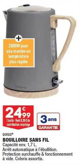 ALDI Quigg bouilloire sans fil offre