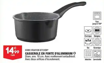 ALDI Home creation kitchen casserole en fonte d'aluminium offre