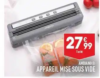 ALDI Ambiano appareil mise sous vide offre