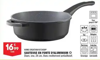 ALDI Home creation kitchen sauteuse en fonte d'aluminium offre
