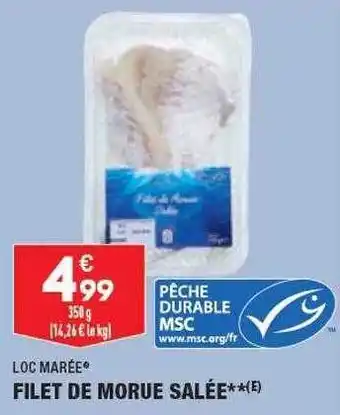 ALDI Filet de morue salée loc marée offre