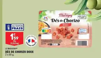 Dés de chorizo doux le marsigny