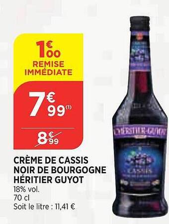 Bi1 Crème de cassis noir de bourgogne héritier guyot offre
