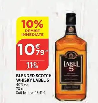 Bi1 Blended scotch whisky label 5 offre