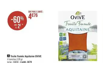 Casino Supermarchés Truite fumée aquitaine ovive offre