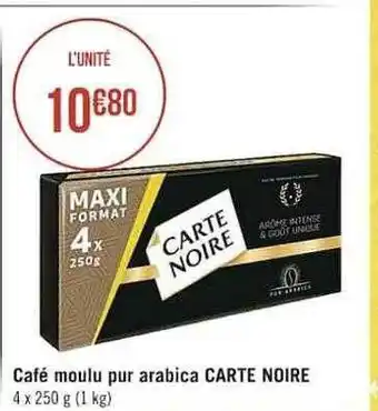 Café moulu pur arabica carte noire