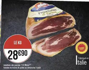 Jambon de parme 14 mois
