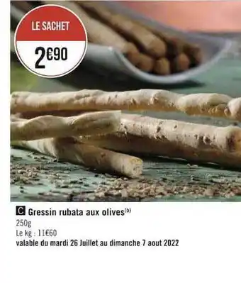 Gressin rubata aux olives