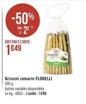 Grissini romarin florelli