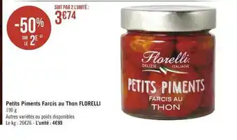 Géant Casino Petits piments farcis au thon florelli offre