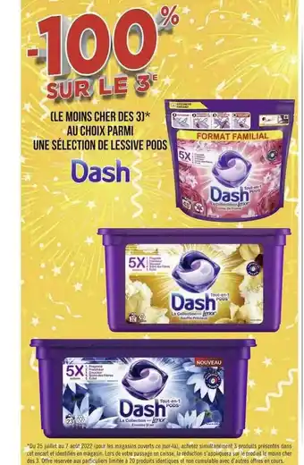 Géant Casino Lessive pods dash offre