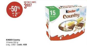 Géant Casino Kinder country offre
