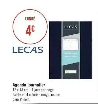 Géant Casino Agenda journalier lecas offre