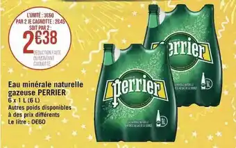 Eau minérale naturelle gazeuse perrier