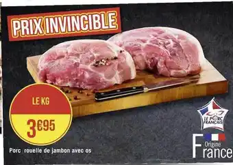 Géant Casino Porc rouelle de jambon avec os offre