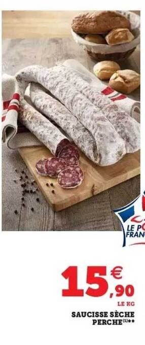 Hyper U Saucisse sèche perche offre