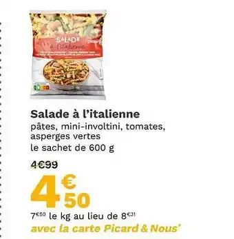 Picard Salade à l'italienne offre