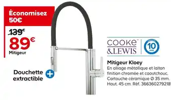 Castorama Cooke & lewis mitigeur kloey offre