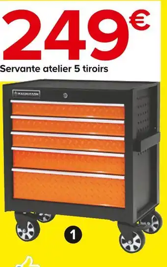 Castorama Magnusson servante atelier 5 tiroirs offre