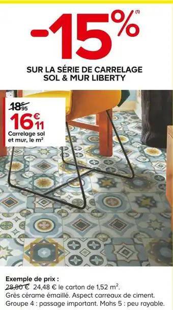 Castorama La série de carrelage sol & mur liberty offre