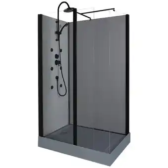 Brico Dépôt Cabine de douche hydromassante 80 x 120 cm "ouverte" offre