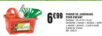 La Foir'Fouille Panier de jardinage pour enfant offre