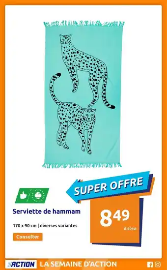 Action Serviette de hammam offre
