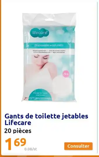 Gants de toilette jetables lifecare