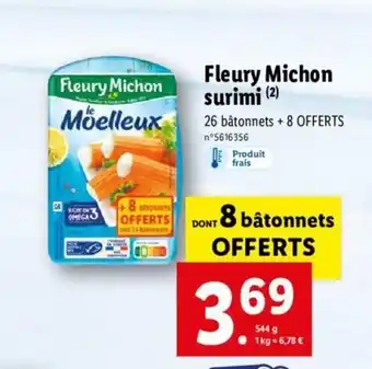 Lidl Fleury Michon Surimi offre