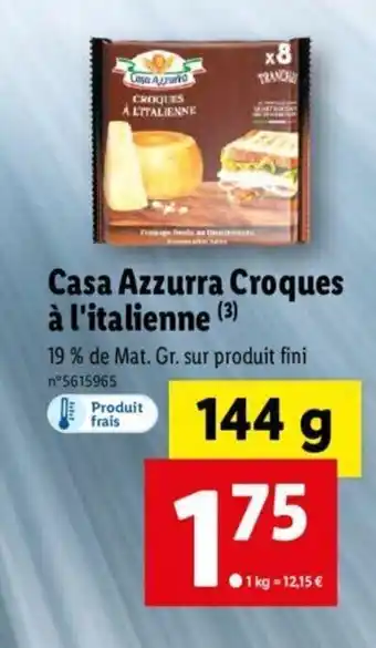 Lidl Casa Azzurra Croques à l'italienne offre