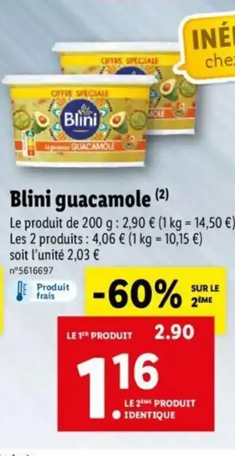 Lidl Blini Guacamole offre