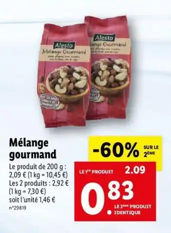 Lidl Mélange gourmand offre