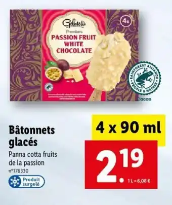 Lidl Bâtonnets glacés offre
