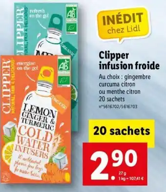 Lidl Clipper infusion froide offre