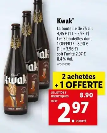 Lidl Kwak* offre