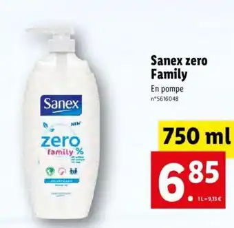 Lidl Sanex zero family offre