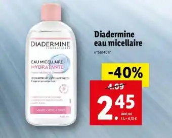 Lidl Diadermine eau micellaire offre