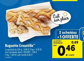 Lidl Baguette croustille offre