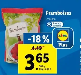 Lidl Framboises offre