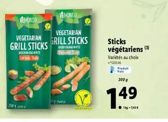 Lidl Sticks végétariens offre