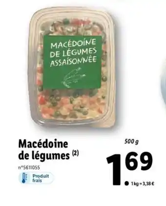 Lidl Macédoine de légumes offre