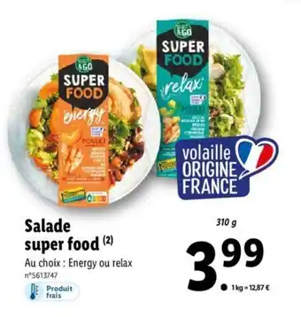 Lidl Salade super food offre