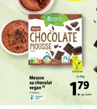 Lidl Mousse Au Chocolat Vegan offre