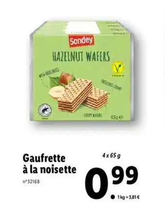 Lidl Gaufrette à la noisette offre