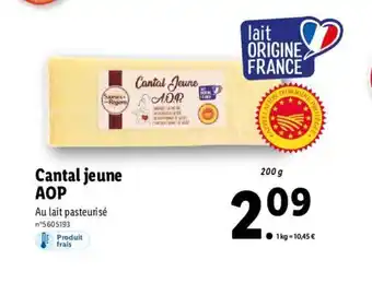 Lidl Cantal Jeune Aop offre