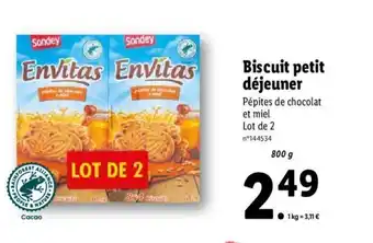 Lidl Biscuit petit déjeuner offre