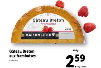 Lidl Gâteau breton aux framboises offre